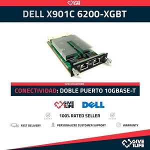 Dell PowerConnect X901C 6200-XGBT 10GBASE-T DOBLE PUERTO - PARA 6224 6248 6220 - Picture 1 of 3