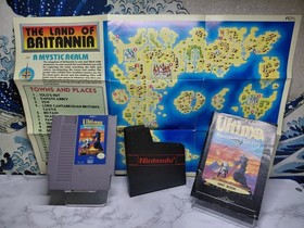 NES Nintendo Ultima Warriors of Destiny Cart Manual Map VERY RARE AUTHENTIC 