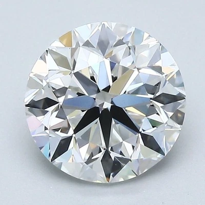 Cert. GIA Round Brilliant 2 CT Natural Mined Diamond Loose F color VVS2 clarity - Image 1 of 2