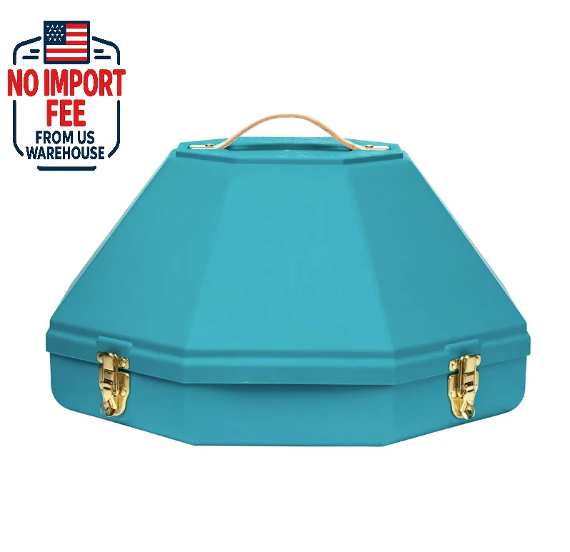 Schneiders Western Sombrero Lata Azul Duradero Sombrero de Vaquero Almacenamiento Estuche de Viaje 44178. Foto 1 de 1