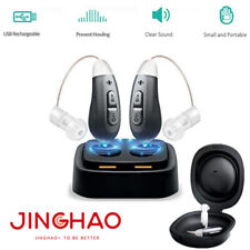 JINGHAO Hearing Amplifier Rechargeable Voice Device Sound Adjustable Behind Ear