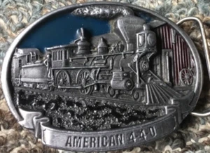 CJ1440 American 4-4-0 - C&J Buckle Train Buckle - Made in USA 1987 - (blue) UK - Picture 1 of 6