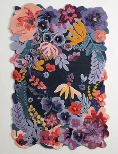 5x8|6x9|8x10|9x12|10x14 jordan purple Floral Latest Hand-Tufted Woolen Carpet - Picture 1 of 6