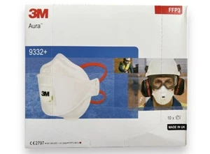 50 x 3M Aura 9332+ FFP3 Atemschutzmaske Mundschutz Maske mit Ventil FFP 3 - Bild 1 von 3
