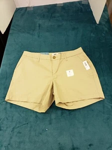 Old Navy Womens Beige Chino Khaki Bermuda Shorts Sz 6 Ladies Stretch Casual NWT - Picture 1 of 16