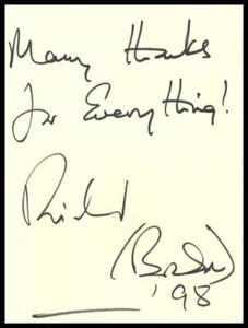RICHARD BRANSON FIRMADO AUTÓGRAFO CORTE VIRGEN GALÁCTICO CEO CON GRAN INSCRIPCIÓN - Imagen 1 de 1