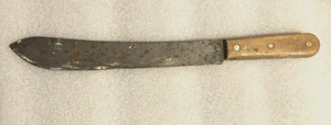 Vintage 12 inch Lamson & Goodnow Carbon Steel Butcher Knife with Wood Handle - Picture 1 of 10
