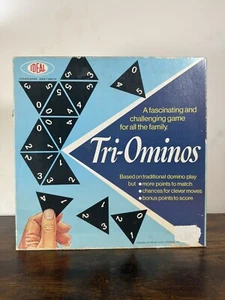 Tri-Ominos Tile Game Domino Style by Ideal Vintage Complete W/ Instructions 1968 - Picture 1 of 3