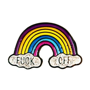 Joyería alfiler esmaltado Rainbow F*ck Off - Imagen 1 de 4