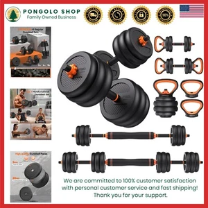 Multifunctional Free Weight Set: Adjustable Dumbbells, Kettlebells & Barbell - Picture 1 of 10