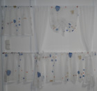 Scheibengardinen Set blaue Tulpen f&#252;r Fenster Breite 40 cm + 90 cm x H&#246;he 120 cm