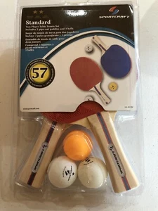 SPORTCRAFT ~ Standard Two Player Table Tennis Set Ping Pong Racquets Balls - Picture 1 of 2