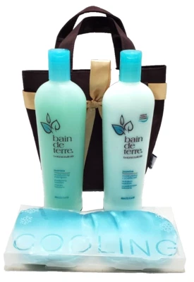 NEW BAIN DE TERRE JASMINE SHAMPOO + CONDITIONER + COOLING EYE PILLOW + BDT BAG - Image 1 of 4