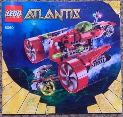 LEGO 8060 ATLANTIS TYPHOON TURBO SUB INSTRUCTION BOOKLET MANUAL ONLY - Image 1 of 2