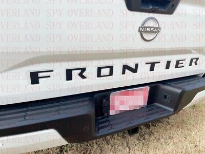 Matte Black letters fits NISSAN FRONTIER 2022 23 logo tailgate insert - Image 1 of 4