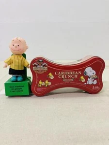 Snoopy Charlie Brown DETERMINED Soft Vinyl Candy Empty Can - Picture 1 of 19