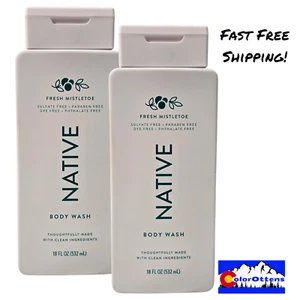 Paquete de 2 jabones corporales nativos edición limitada sin sulfato de muérdago fresco 18 fl oz - Imagen 1 de 5