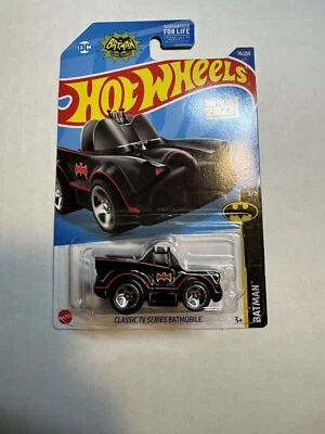 Hot Wheels Batmobile Classic TV Series Black Tooned 3/5 Batman - Image 1 of 2