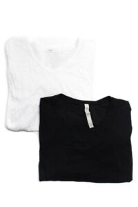 Lululemon Wilt Womens Long Sleeve Tee Shirt Black White Size 12 Large Lot 2