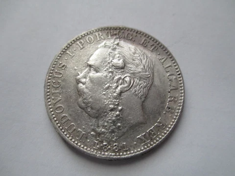 1881 Portuguese India One Rupia Rupee Silver Coin Cover