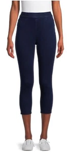 Time and Tru Fitted Stretch Capri Jeggings Dark Denim Size S - Picture 1 of 2