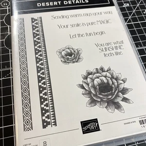 Stampin' Up Dessert Details Cling Stempelset + Prägung Western Blume Santa Fe - Bild 1 von 12