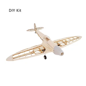 WWII British Spitfire Fighter Balsaholz Flugzeug Bausatz RC Modell Skin unmontiert - Bild 1 von 12