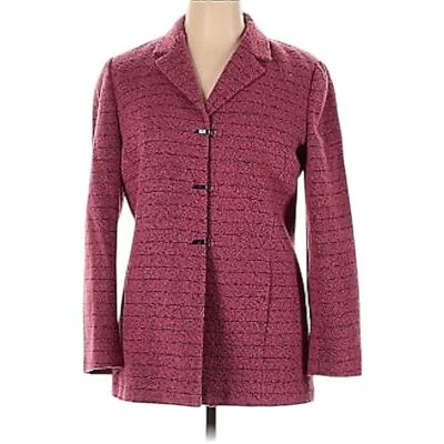 Carlisle Vintage Pink Striped Tweed Wool Blend Jacket Size 6 - Image 1 of 4