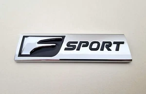 F Sport 3D Silver Chrome Metal Badge Logo Emblem Sticker Graphic Decal For Lexus - Picture 1 of 4