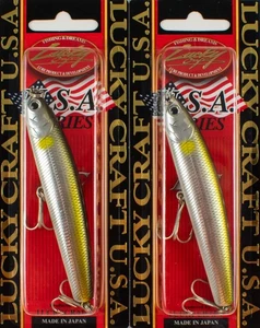 (LOT OF 2) LUCKY CRAFT WANDER 95 3/4OZ WD95-828 METALLIC AYU E1351 - Picture 1 of 3