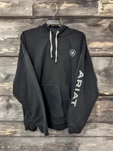 Ariat Sleeve Logo Hoodie Herren 2XL schwarz Pullover Sweatshirt Country Rodeo Cowboy - Bild 1 von 8