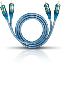OEHLBACH ICE Blue NF Audio Cinch Kabel 50 cm transparent, NEU - Bild 1 von 2