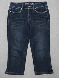 RG01414 **CODE BLEU** ANDREA CAPRI, CROPPED WOMENS JEANS sz8/28 DARK BLUE - Picture 1 of 5