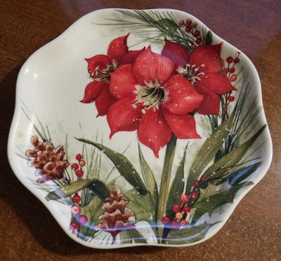 Cracker Barrel amaryllis 8 1/4" plate NEW!! - Image 1 of 2