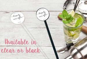 PERSONALISED Cocktail Stirrers Wedding Party Hen Birthday - Picture 1 of 3