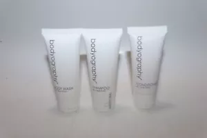 Set Of 3 Bodyography Cosmetics Travel Size Vegan Body Wash Shampoo & Condition - Picture 1 of 3