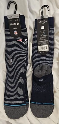 Stance InfiKnit 2 pares de calcetines acolchados NFL Patriots azul marino, gris mezcla duradera Foto 1 de 4
