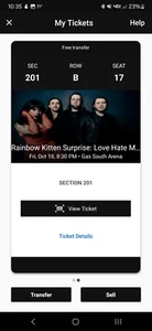TWO Rainbow Kitten Surprise Tickets - Picture 1 of 2