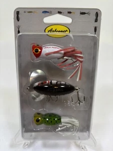 TOPWATER Arbogast Fishing Lure Plug 3-Pack Includes Jitterbug & Two Hula Poppers - Picture 1 of 2