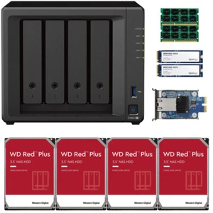 Synology DS923+ 16GB RAM 10GbE 800GB Cache 12TB (4x3TB) of WD RED PLUS Drives - Picture 1 of 7