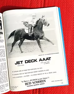 1971 QUARTER HORSE Journal, RACE ISSUE!, Vintage Magazine - JET DECK - EASY JET - Picture 1 of 24