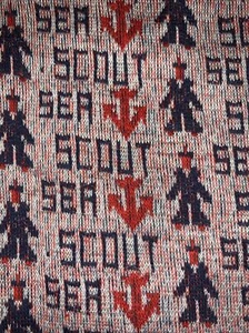 SEA SCOUT FABRIC - Vintage - 33" X 30" (doubled)  vintage knit tube - Picture 1 of 3