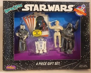 JusToys Bend-Ems Star Wars 4 Piece Gift Set Luke Skywalker Darth Vader R2-D2 New - Picture 1 of 4