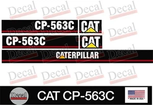 CAT CP-563C Vibratory Compactor Decal Kit Vinyl Decal Heavy Equipment Stickers  - Picture 1 of 1