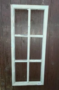Fenster Sprossenfenster Bilderrahmen Dekorahmen Holz türkis 76 x 32 cm inkl. VK. - Bild 1 von 1