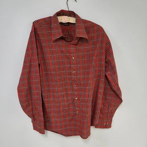 Van Heusen 417 Button Up Shirt. Red Green Blue Plaid. Long Sleeve. Size 16 1/2 - Bild 1 von 4