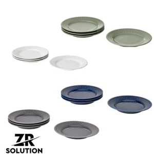 4x STRIMMIG Beistellteller 21 cm hell Steinzeug IKEA skandinavisches Geschirrset, NEU - Bild 1 von 13