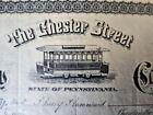 CHESTER STREET RAILWAY COMPANY STOCK CERTIFICATE 1891 - # 127