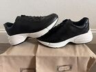 NEW GUCCI RHYTON BLACK WHITE LEATHER LOW TOP SNEAKERS G 10/ US 10.5