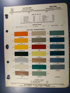 1964 1965 IH International Scout Pickup truck DItzler PPG paint chips set - Picture 1 of 1